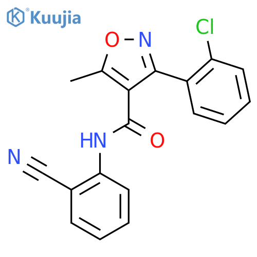 (3-(2-Chlorophenyl)-5-methylisoxazol-4-yl)-N-(2-nitrilophenyl)formamide structure