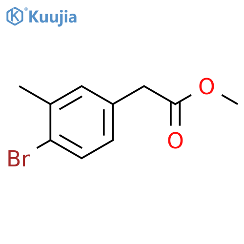 methyl 2-(4-bromo-3-methylphenyl)acetate structure