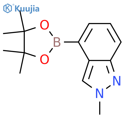 2-methyl-4-(tetramethyl-1,3,2-dioxaborolan-2-yl)-2H-indazole structure