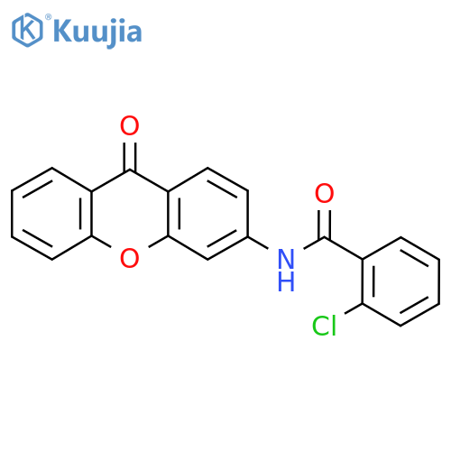 2-chloro-N-(9-oxo-9H-xanthen-3-yl)benzamide structure