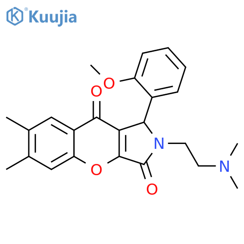 2-2-(dimethylamino)ethyl-1-(2-methoxyphenyl)-6,7-dimethyl-1H,2H,3H,9H-chromeno2,3-cpyrrole-3,9-dione structure