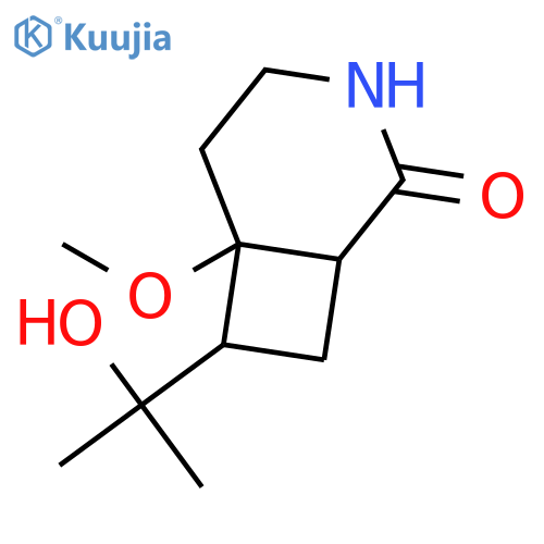 3-Azabicyclo[4.2.0]octan-2-one, 7-(1-hydroxy-1-methylethyl)-6-methoxy- structure