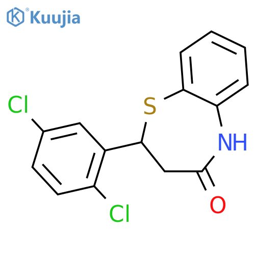 2-(2,5-Dichlorophenyl)-2,3-dihydro-1,5-benzothiazepin-4(5H)-one structure