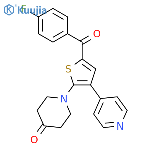 4-Piperidinone, 1-[5-(4-fluorobenzoyl)-3-(4-pyridinyl)-2-thienyl]- structure