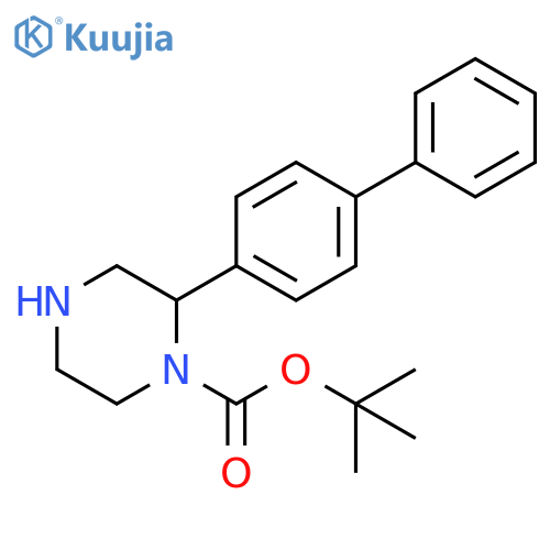 tert-butyl 2-(4-phenylphenyl)piperazine-1-carboxylate structure