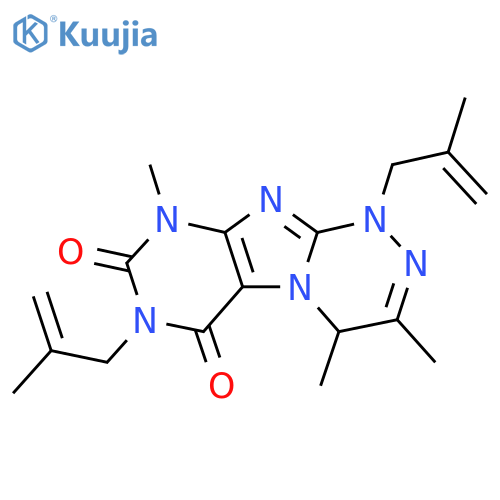 3,4,9-trimethyl-1,7-bis(2-methylprop-2-en-1-yl)-1H,4H,6H,7H,8H,9H-1,2,4triazino4,3-gpurine-6,8-dione structure