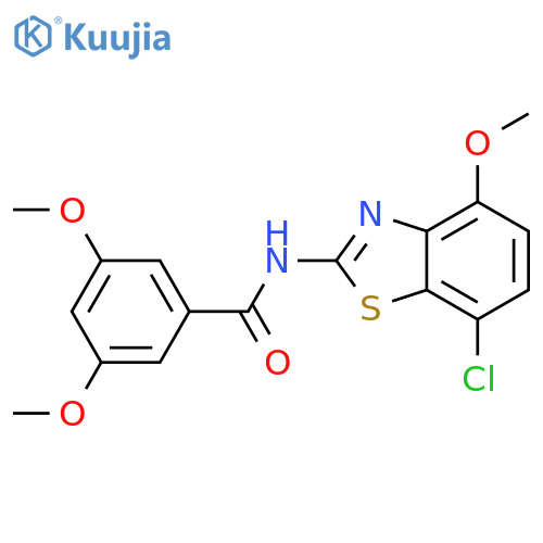 N-(7-chloro-4-methoxy-1,3-benzothiazol-2-yl)-3,5-dimethoxybenzamide structure
