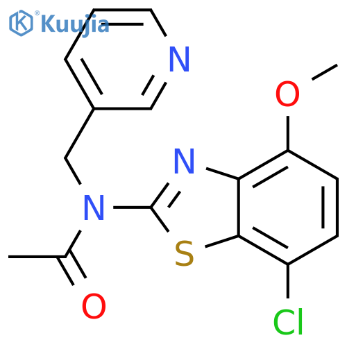 N-(7-chloro-4-methoxy-1,3-benzothiazol-2-yl)-N-(pyridin-3-yl)methylacetamide structure
