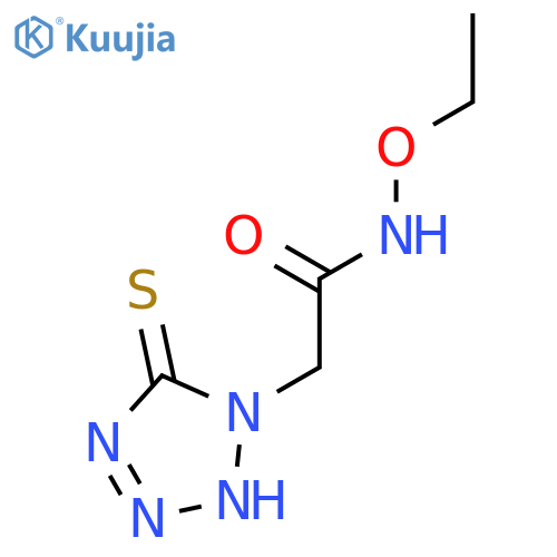 1H-Tetrazole-1-acetamide, N-ethoxy-2,5-dihydro-5-thioxo- structure