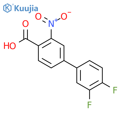 4-(3,4-Difluorophenyl)-2-nitrobenzoic acid structure