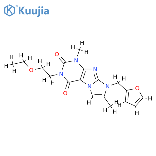 3-(2-ethoxyethyl)-8-(furan-2-yl)methyl-1,7-dimethyl-1H,2H,3H,4H,8H-imidazo1,2-gpurine-2,4-dione structure