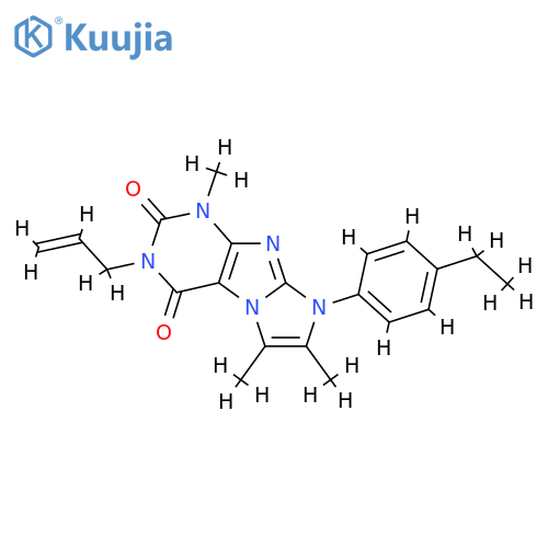 8-(4-ethylphenyl)-1,6,7-trimethyl-3-(prop-2-en-1-yl)-1H,2H,3H,4H,8H-imidazo1,2-gpurine-2,4-dione structure