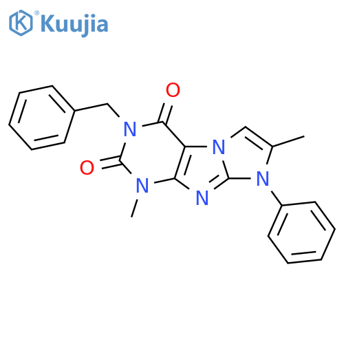 3-benzyl-1,7-dimethyl-8-phenyl-1H,2H,3H,4H,8H-imidazo1,2-gpurine-2,4-dione structure