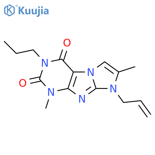1,7-dimethyl-8-(prop-2-en-1-yl)-3-propyl-1H,2H,3H,4H,8H-imidazo1,2-gpurine-2,4-dione structure