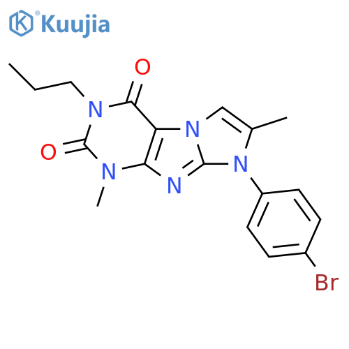 8-(4-bromophenyl)-1,7-dimethyl-3-propyl-1H,2H,3H,4H,8H-imidazo1,2-gpurine-2,4-dione structure