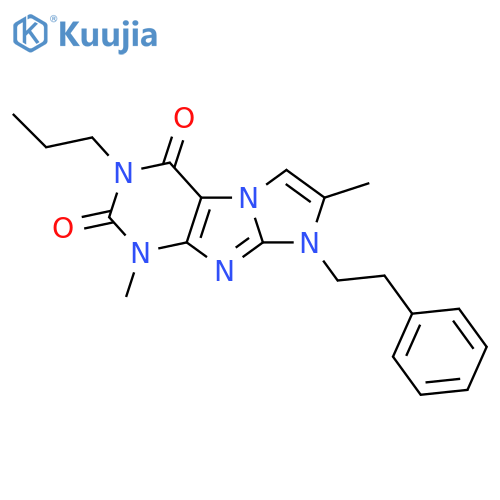 1,7-dimethyl-8-(2-phenylethyl)-3-propyl-1H,2H,3H,4H,8H-imidazo1,2-gpurine-2,4-dione structure