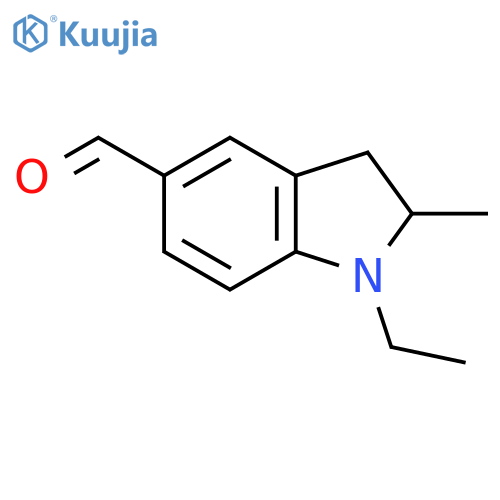 1-Ethyl-2-methyl-2,3-dihydro-1H-indole-5-carbaldehyde structure