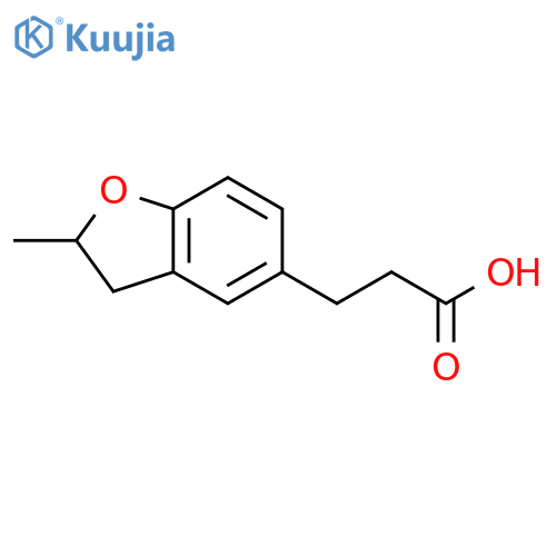 3-(2-methyl-2,3-dihydro-1-benzofuran-5-yl)propanoic acid structure