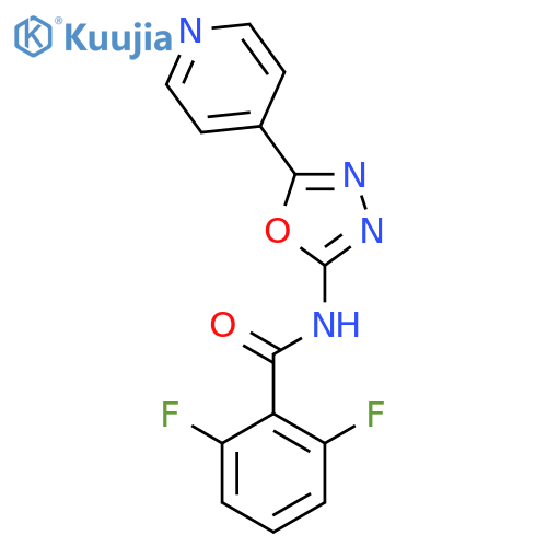 2,6-difluoro-N-5-(pyridin-4-yl)-1,3,4-oxadiazol-2-ylbenzamide structure