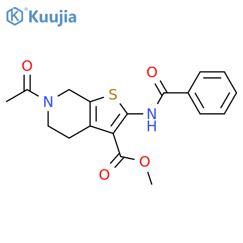 methyl 6-acetyl-2-benzamido-4H,5H,6H,7H-thieno2,3-cpyridine-3-carboxylate structure