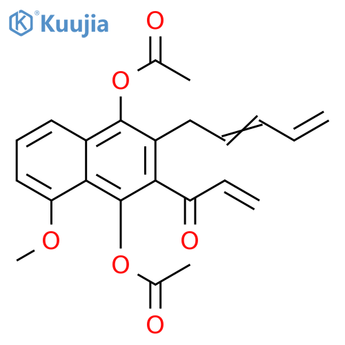 2-Propen-1-one,1-[1,4-bis(acetyloxy)-8-methoxy-3-(2,4-pentadienyl)-2-naphthalenyl]- structure