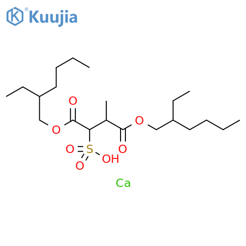 Butanedioic acid, 2-methyl-3-sulfo-, 1,4-bis(2-ethylhexyl) ester, calciumsalt structure