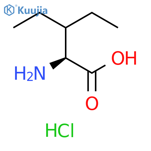 (2S)-2-amino-3-ethylpentanoic acid hydrochloride structure