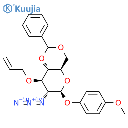 4-Methoxyphenyl 3-O-Allyl-2-azido-4,6-O-benzylidene-2-deoxy-β-D-glucopyranoside structure