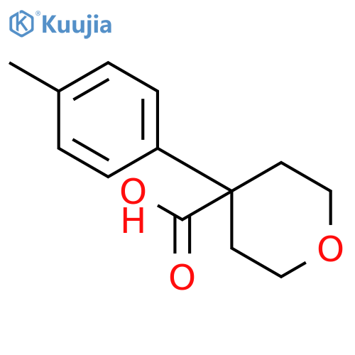 4-(4-methylphenyl)oxane-4-carboxylic acid structure