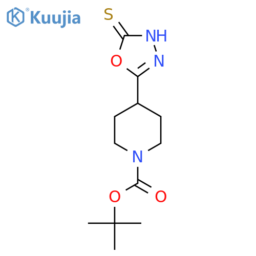 Tert-butyl 4-(5-sulfanyl-1,3,4-oxadiazol-2-yl)piperidine-1-carboxylate structure