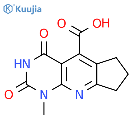 13-methyl-10,12-dioxo-2,11,13-triazatricyclo7.4.0.0^{3,7}trideca-1(9),2,7-triene-8-carboxylic acid structure