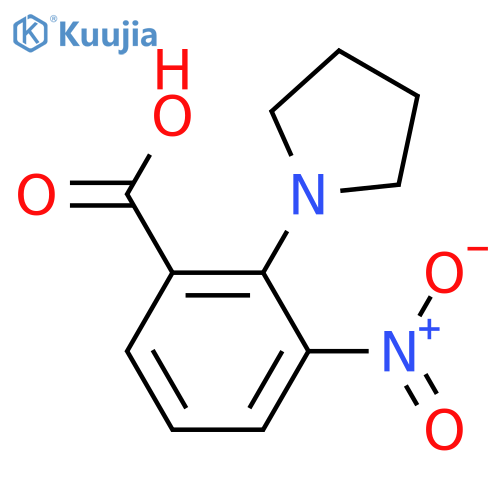 Benzoic acid,3-nitro-2-(1-pyrrolidinyl)- structure