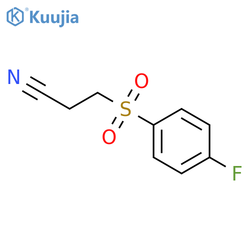 3-(4-fluorobenzenesulfonyl)propanenitrile structure