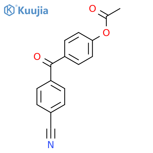 4-Acetoxy-4'-cyanobenzophenone structure