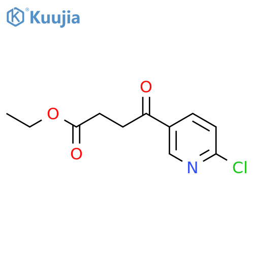 Ethyl 4-(6-chloropyridin-3-yl)-4-oxobutyrate structure