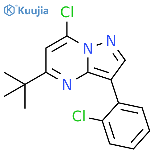 5-tert-butyl-7-chloro-3-(2-chlorophenyl)pyrazolo1,5-apyrimidine structure