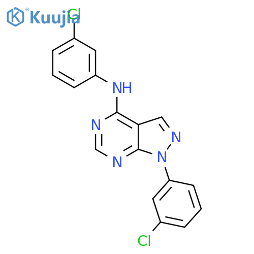 N,1-bis(3-chlorophenyl)-1H-pyrazolo3,4-dpyrimidin-4-amine structure