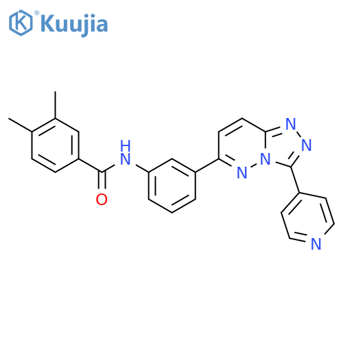 3,4-dimethyl-N-{3-3-(pyridin-4-yl)-1,2,4triazolo4,3-bpyridazin-6-ylphenyl}benzamide structure