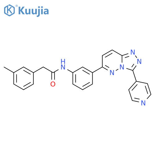 2-(3-methylphenyl)-N-{3-3-(pyridin-4-yl)-1,2,4triazolo4,3-bpyridazin-6-ylphenyl}acetamide structure