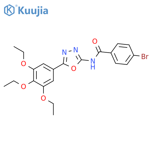 4-bromo-N-5-(3,4,5-triethoxyphenyl)-1,3,4-oxadiazol-2-ylbenzamide structure