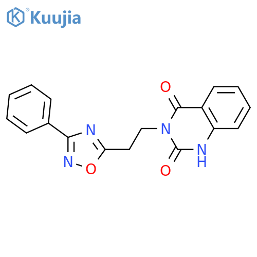 3-2-(3-phenyl-1,2,4-oxadiazol-5-yl)ethyl-1,2,3,4-tetrahydroquinazoline-2,4-dione structure
