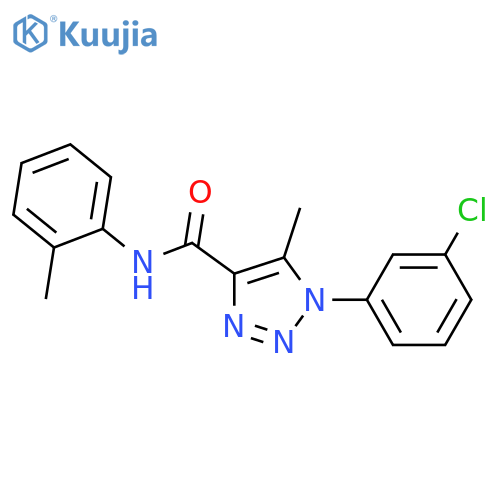 1-(3-chlorophenyl)-5-methyl-N-(2-methylphenyl)-1H-1,2,3-triazole-4-carboxamide structure