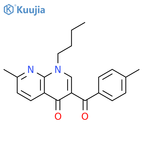 1-butyl-7-methyl-3-(4-methylbenzoyl)-1,4-dihydro-1,8-naphthyridin-4-one structure