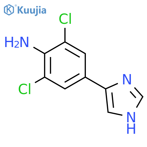 Benzenamine, 2,6-dichloro-4-(1H-imidazol-4-yl)- structure