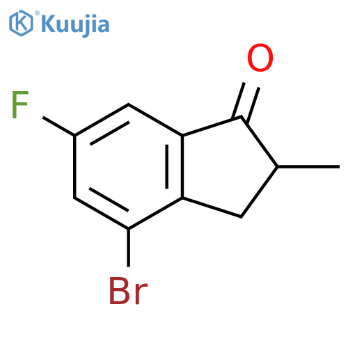 4-Bromo-6-fluoro-2-methyl-2,3-dihydro-1H-inden-1-one structure