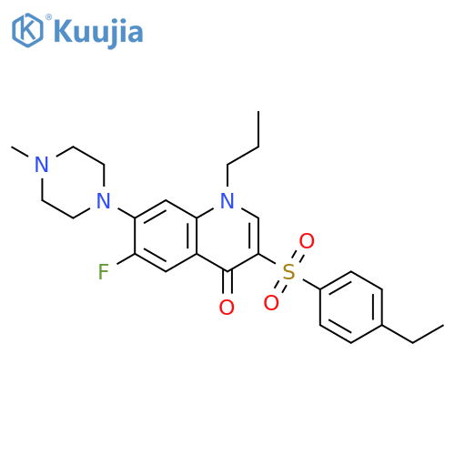 3-(4-ethylbenzenesulfonyl)-6-fluoro-7-(4-methylpiperazin-1-yl)-1-propyl-1,4-dihydroquinolin-4-one structure