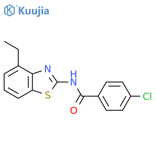 4-chloro-N-(4-ethyl-1,3-benzothiazol-2-yl)benzamide structure
