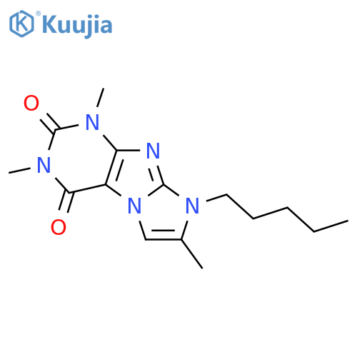 1,3,7-trimethyl-8-pentyl-1H,2H,3H,4H,8H-imidazo1,2-gpurine-2,4-dione structure