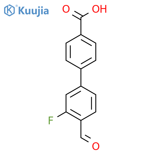 4-(3-Fluoro-4-formylphenyl)benzoic acid structure