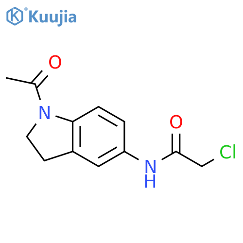 N-(1-acetyl-2,3-dihydro-1H-indol-5-yl)-2-chloroacetamide structure